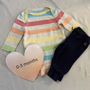 GAP - Multicolor Striped Baby 2-piece set